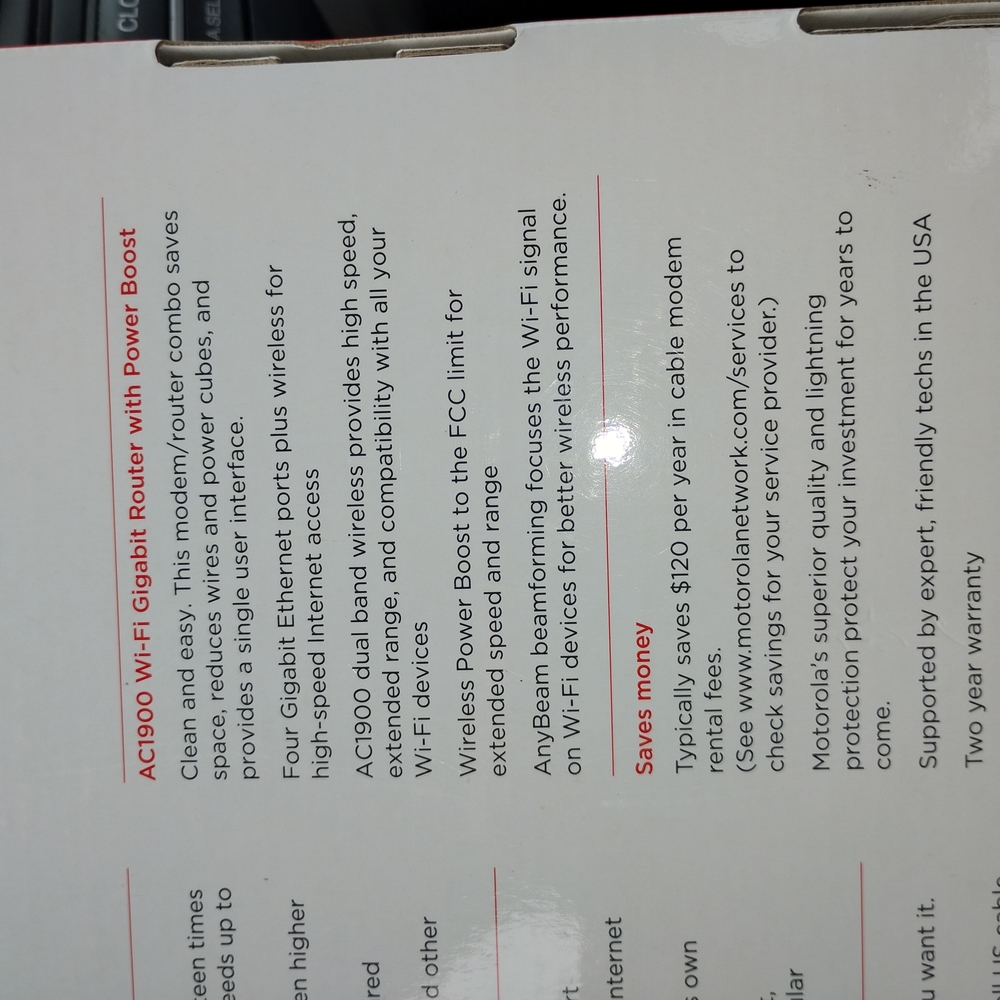 Motorola Cable Modem Box - Picture 4 of 12